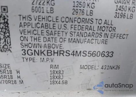 2021 Chevrolet Blazer Awd 2Lt z USA, uszkodzony, nr VIN 3GNKBHRS4MS560633